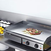 Olmecs 820 Easy Operating BBQ Griddle Full Flat Smooth Plate Electric Grill